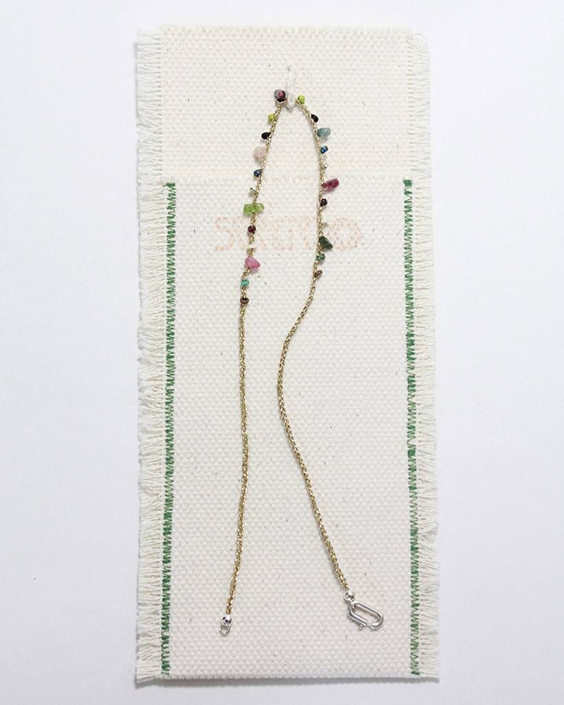 pharaoh salts metallic crochet necklace