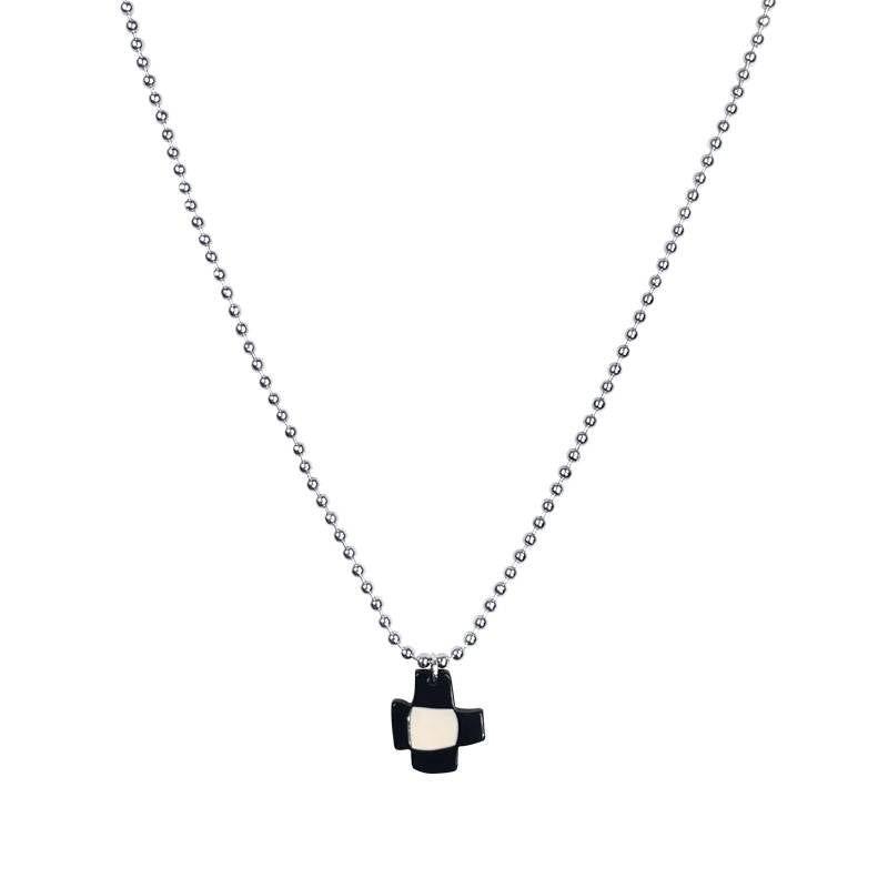 CHECKER FLOWER NECKLACE