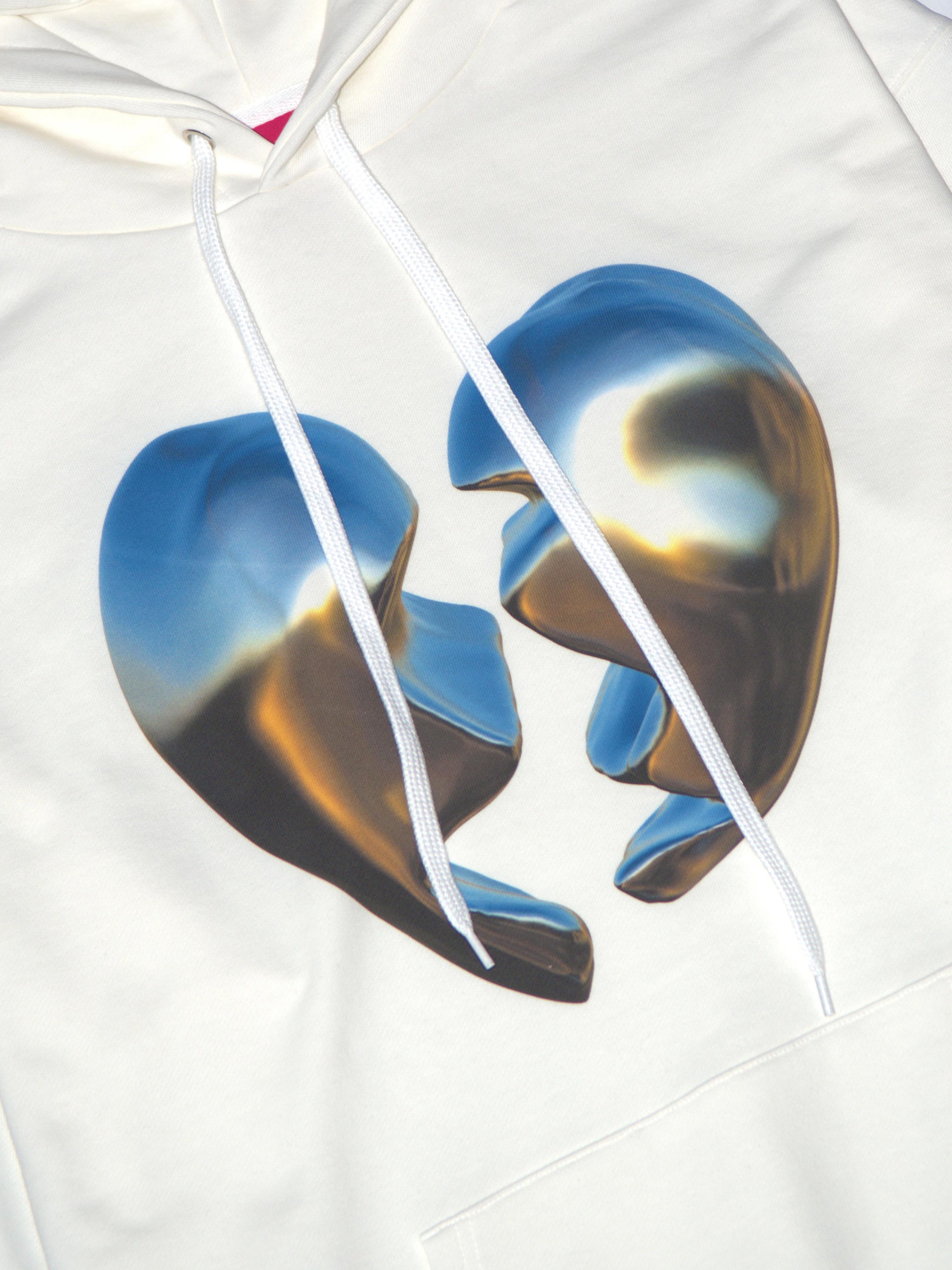 Broken Heart Hoodie IVORY - KATER 카터 - CAVA LIFE