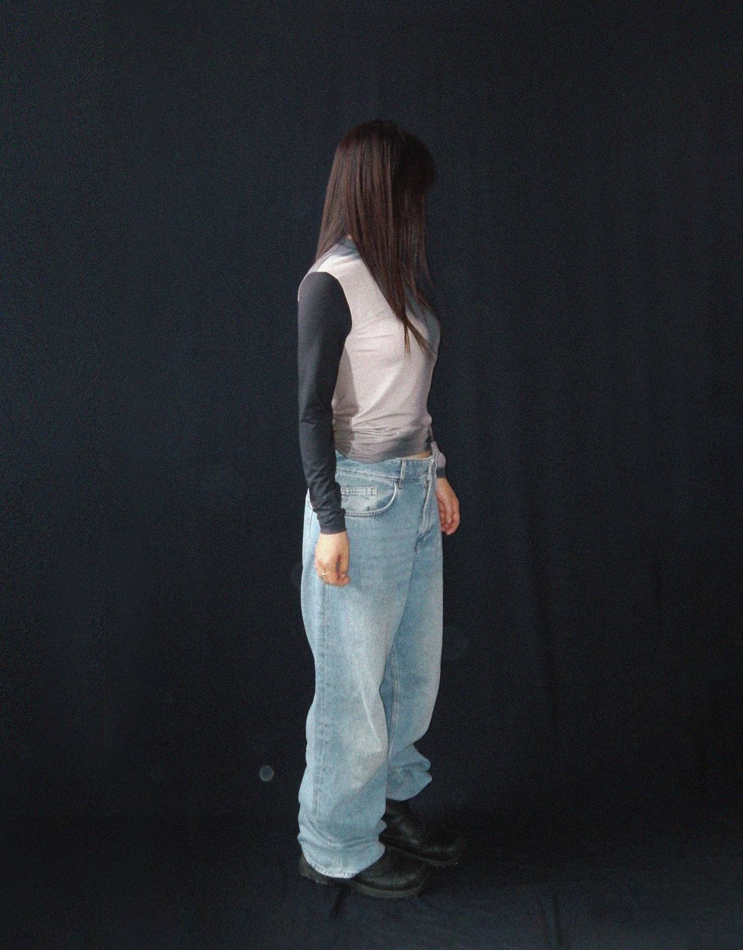 <E> printed long sleeve T-shirt - goo 구 - CAVA LIFE