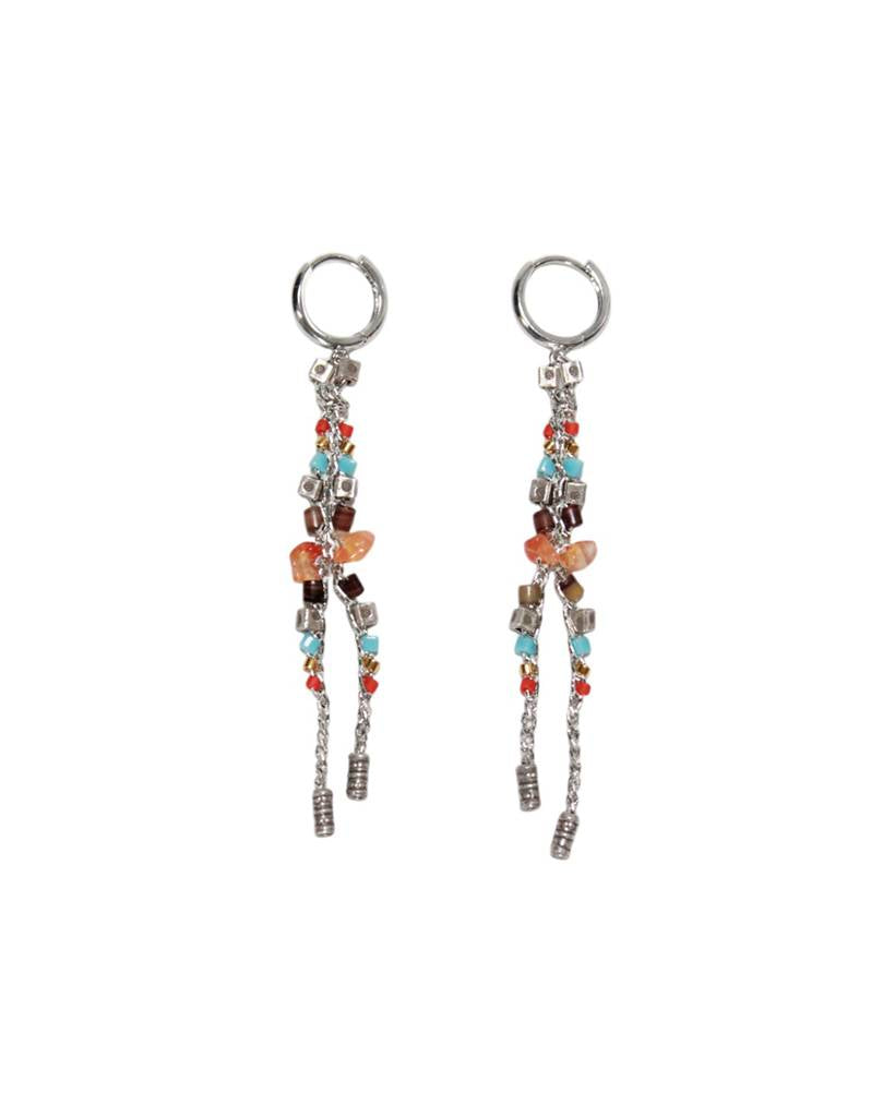 sunset bits metallic crochet earring