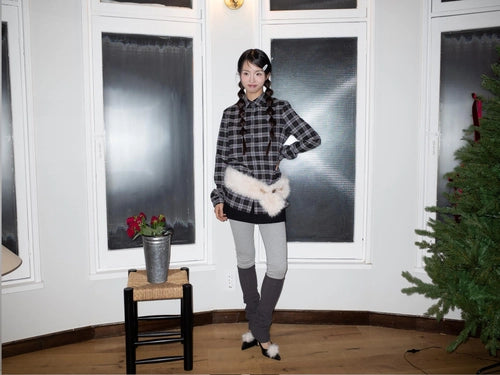 TOGGLE FUR BELT (IVORY)