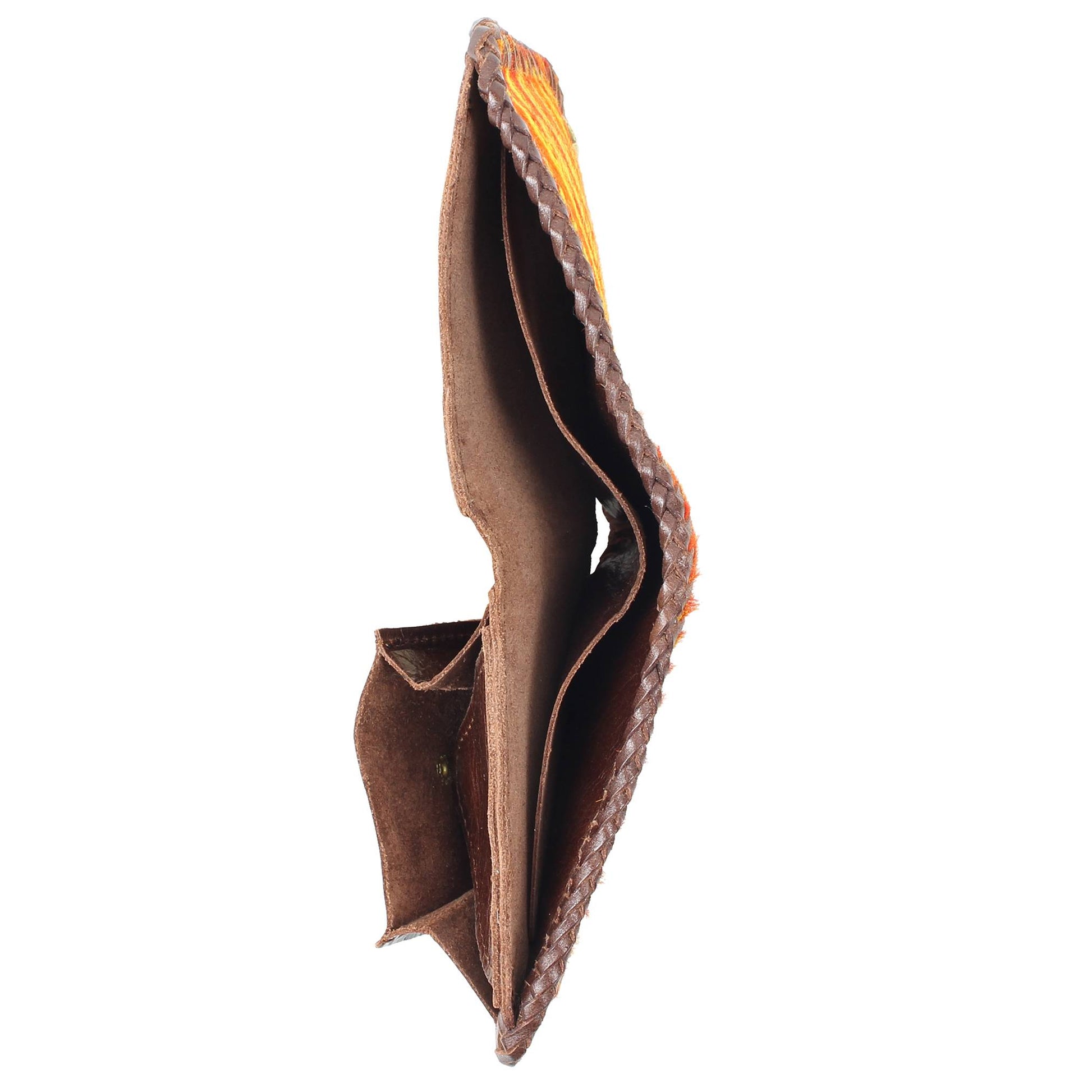 BIFOLD WALLET(Unborn Calf-skin) - Orange stripe - LOVE PARADE 러브퍼레이드 - CAVA LIFE