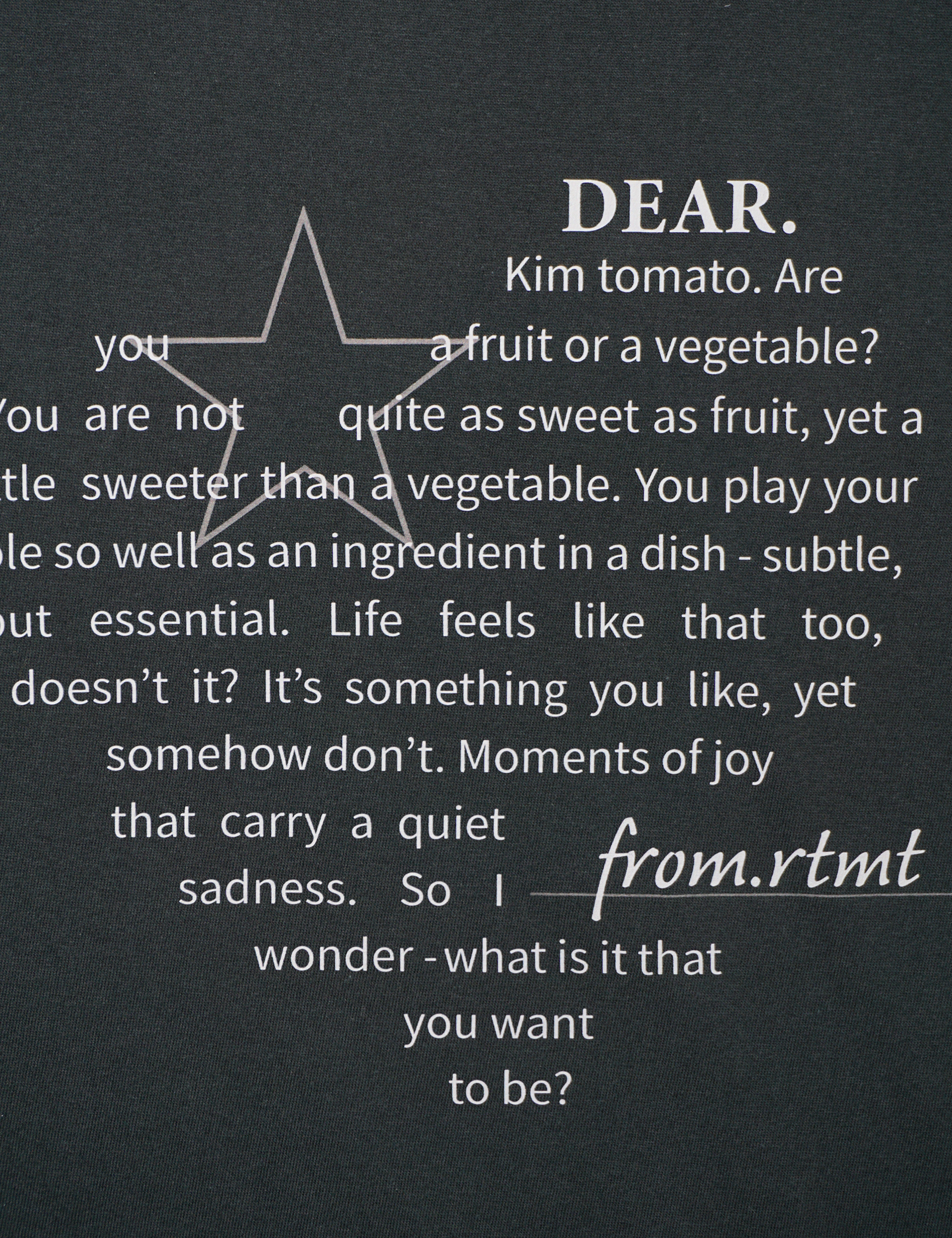 HEART LETTERING T-SHIRTS [BLACK]