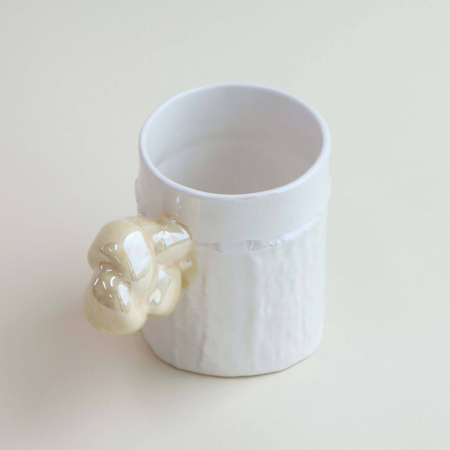 rope tweed mug yellow