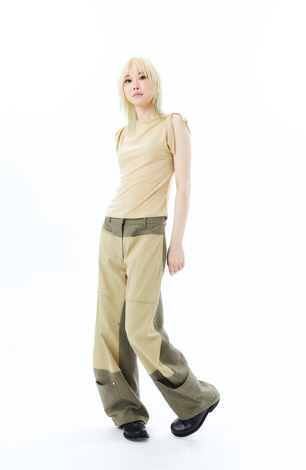 HEM POCKETS JEANS 2 / SAND