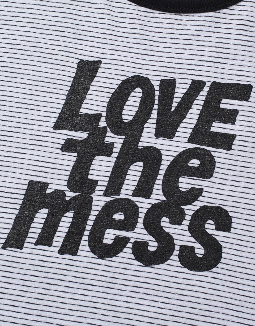 LTM Stripe Crop T-shirt (WHITE)