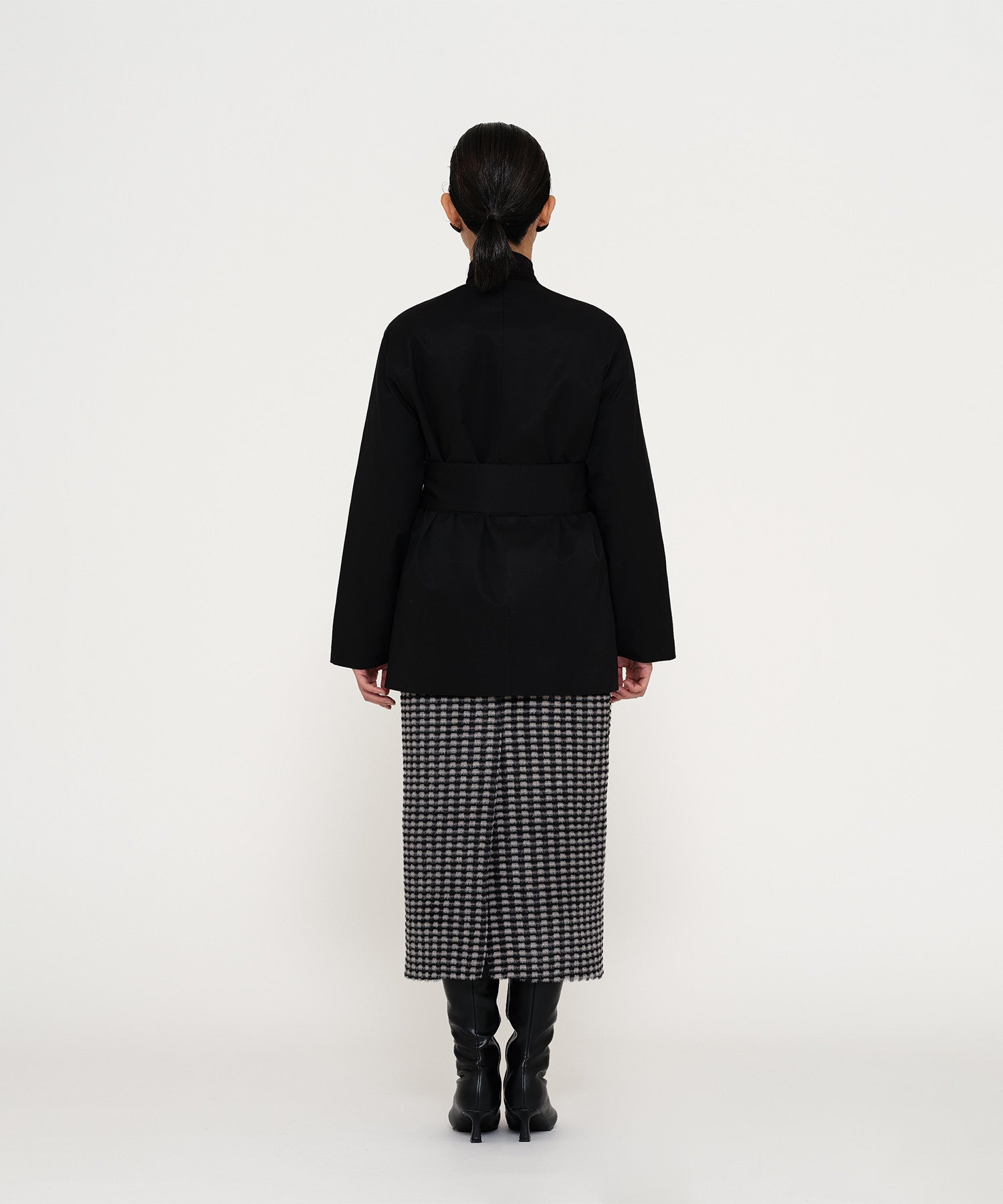 두루마기 하프 패딩 코트 (black) - komok 고목 - CAVA LIFE