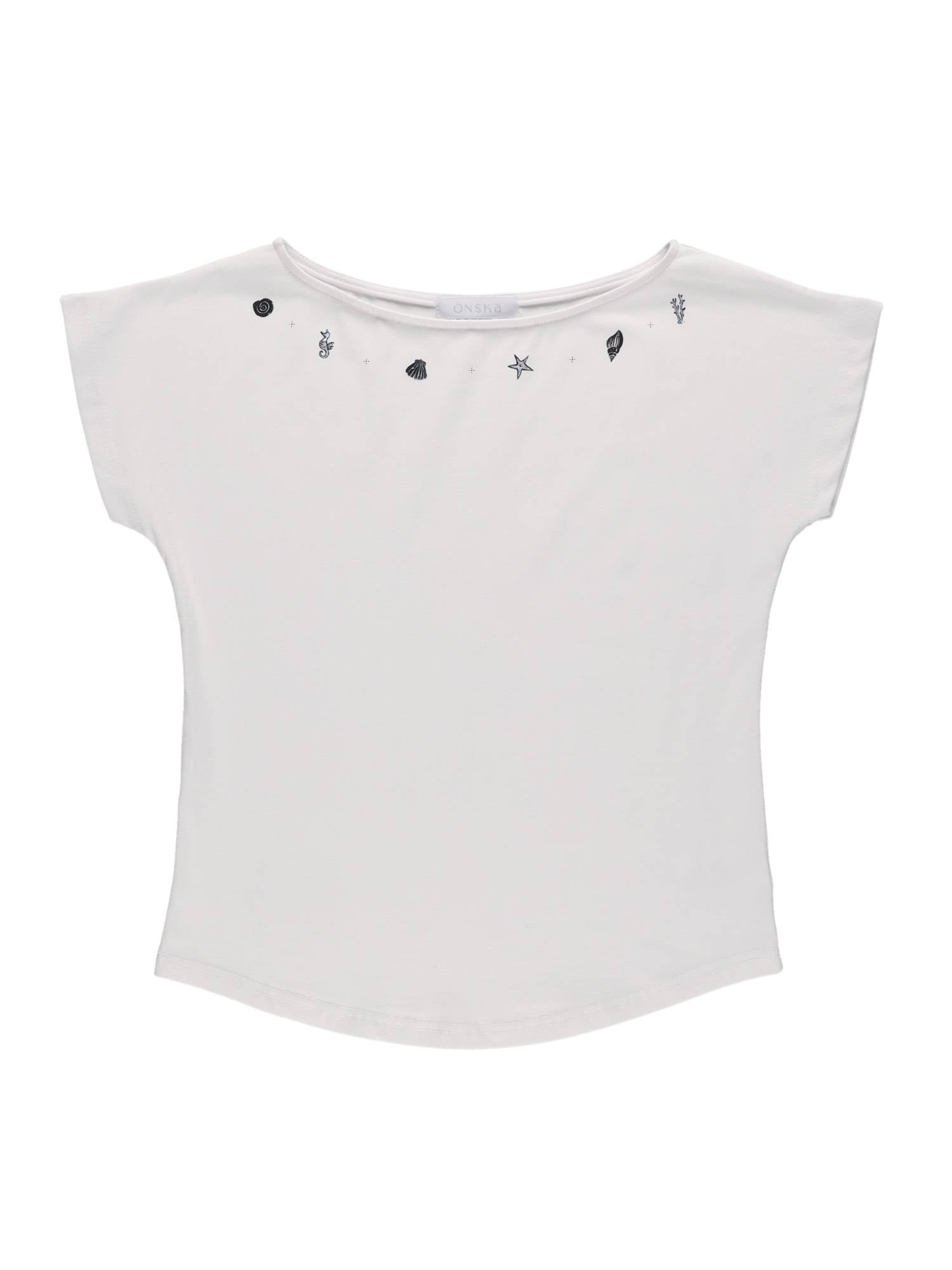 SHELL CAP SLEEVE T (WHITE)