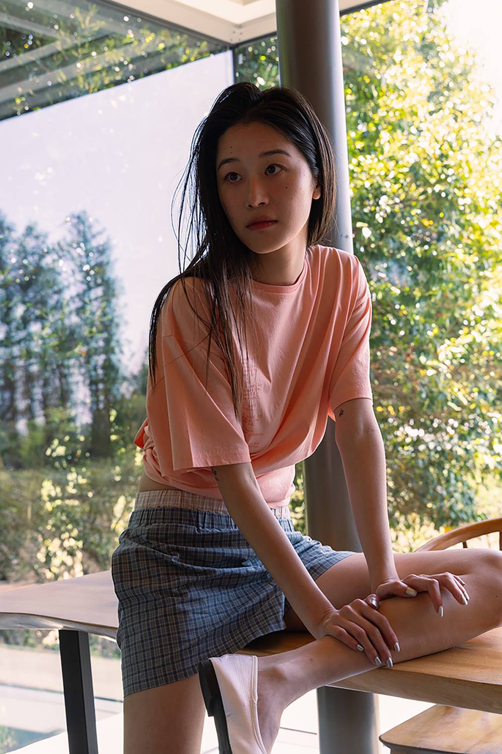 DOUBLE WAIST CHECK SHORTS / GREEN