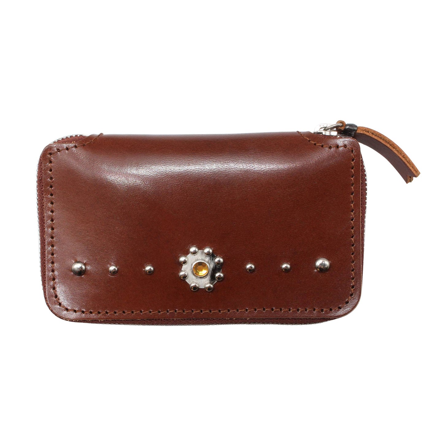 STUD WALLET - Brown