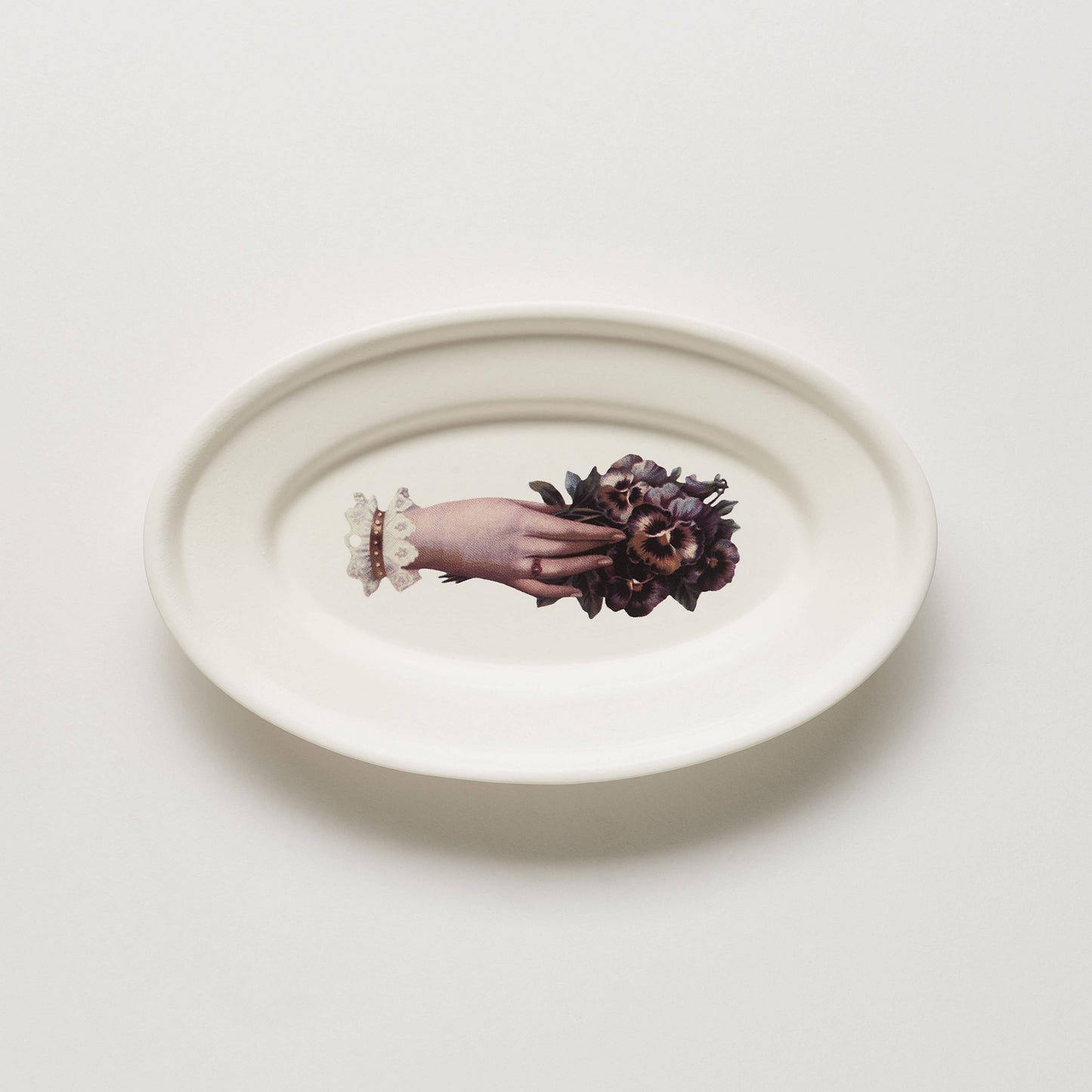 펜지 손그림 오벌접시 - chinoiserie 시누아즈리 - CAVA LIFE