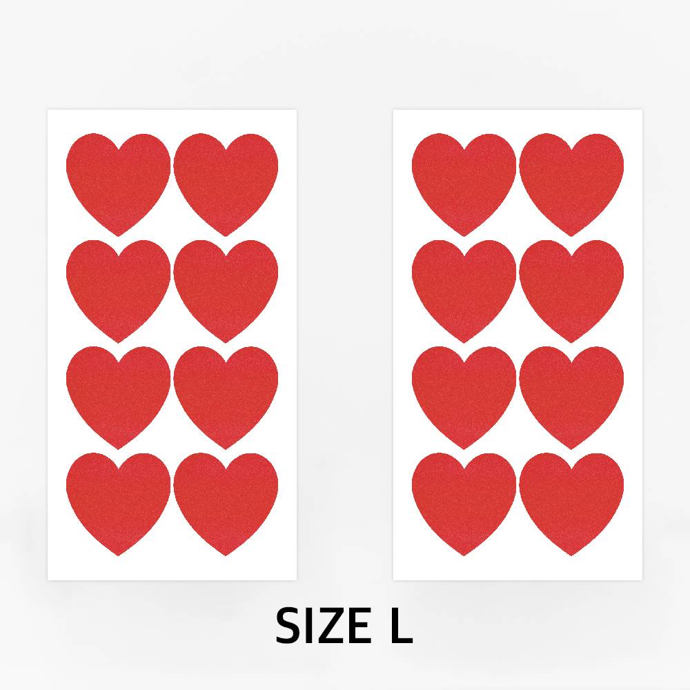 HAPPILY EVER AFTER - RED HEART (하트 씰스티커 2매)