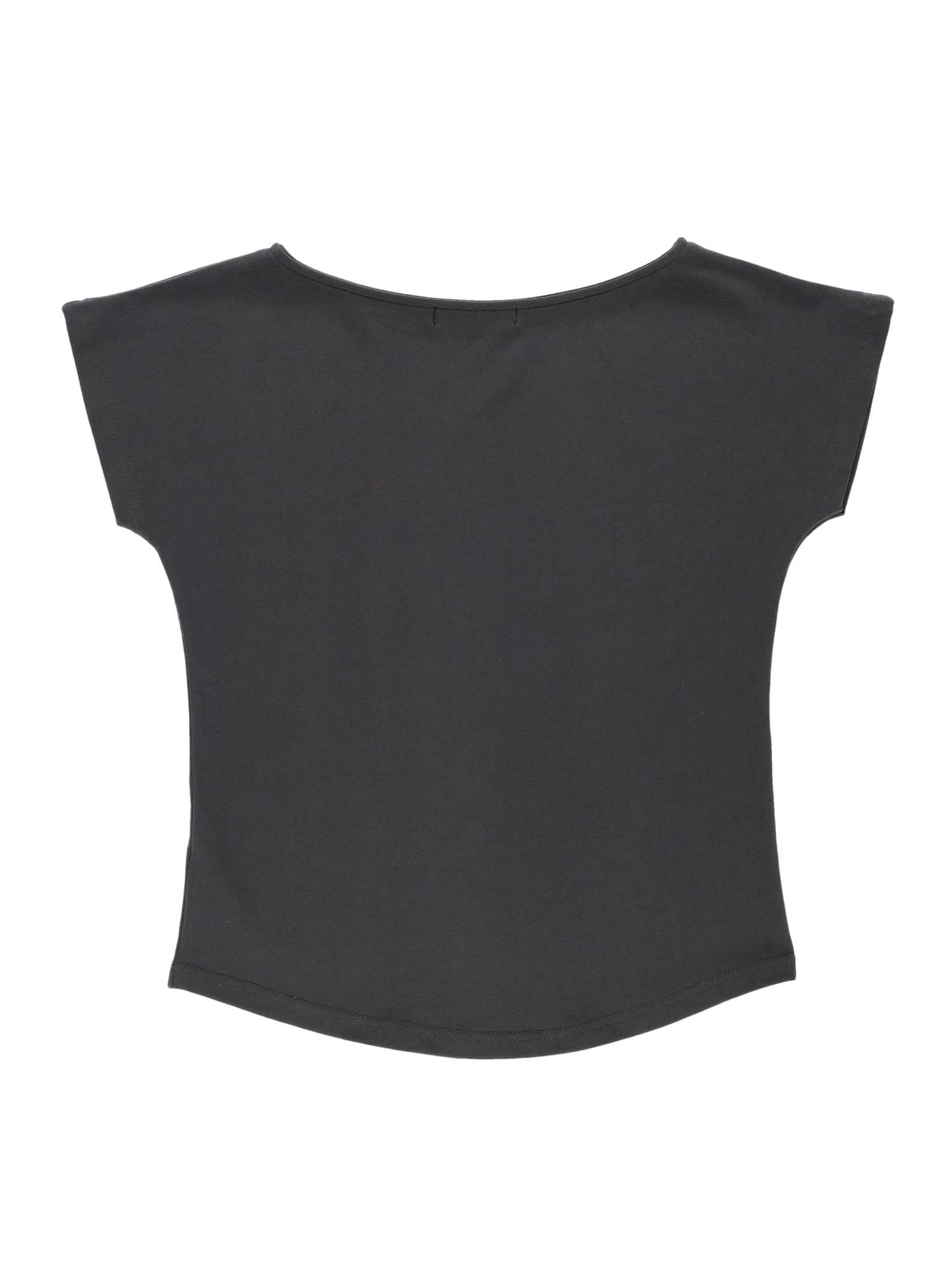 SHELL CAP SLEEVE T (CHARCOAL)