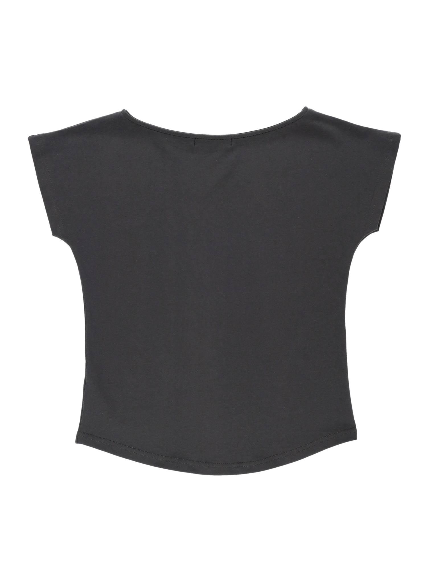 SHELL CAP SLEEVE T (CHARCOAL)