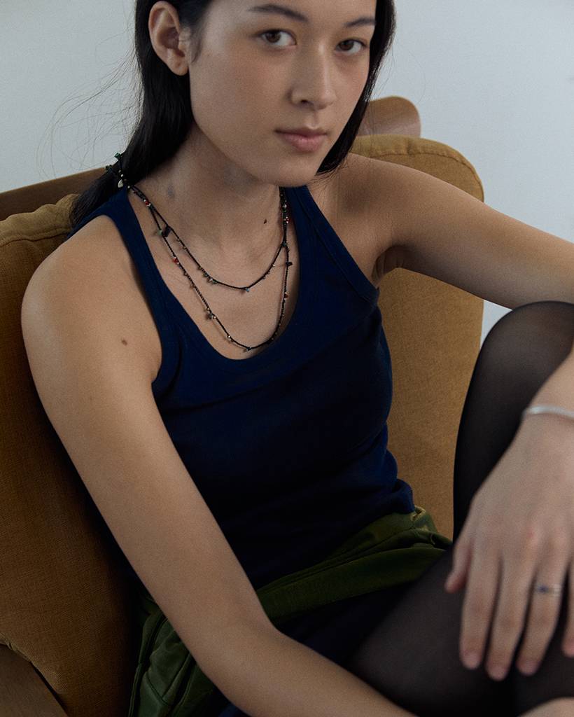 night of village metallic crochet bodychain