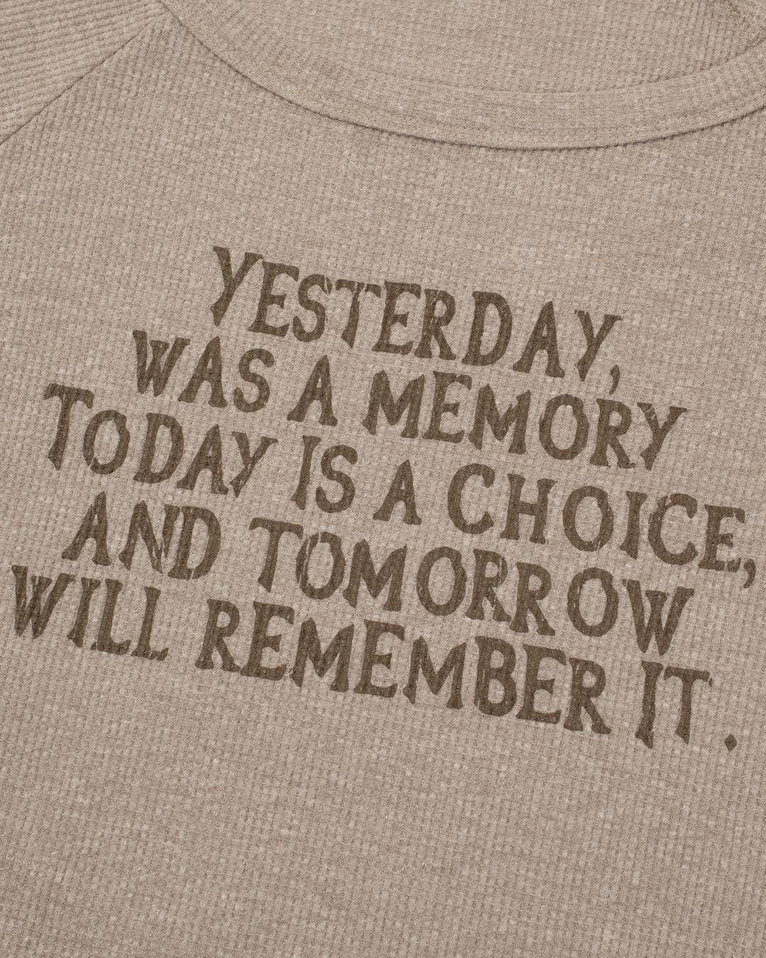 Yesterday waffle long-sleeved (BEIGE) WOMENS