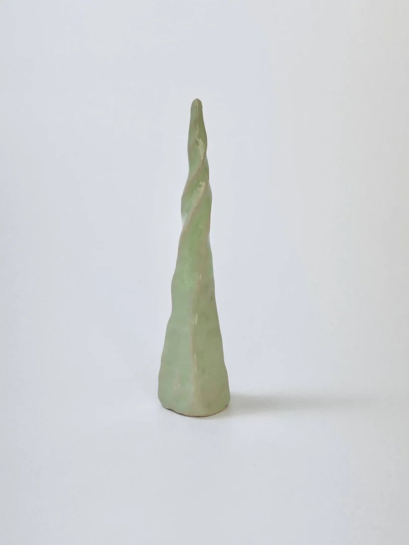 Horn of Unicorn - spiral emerald green