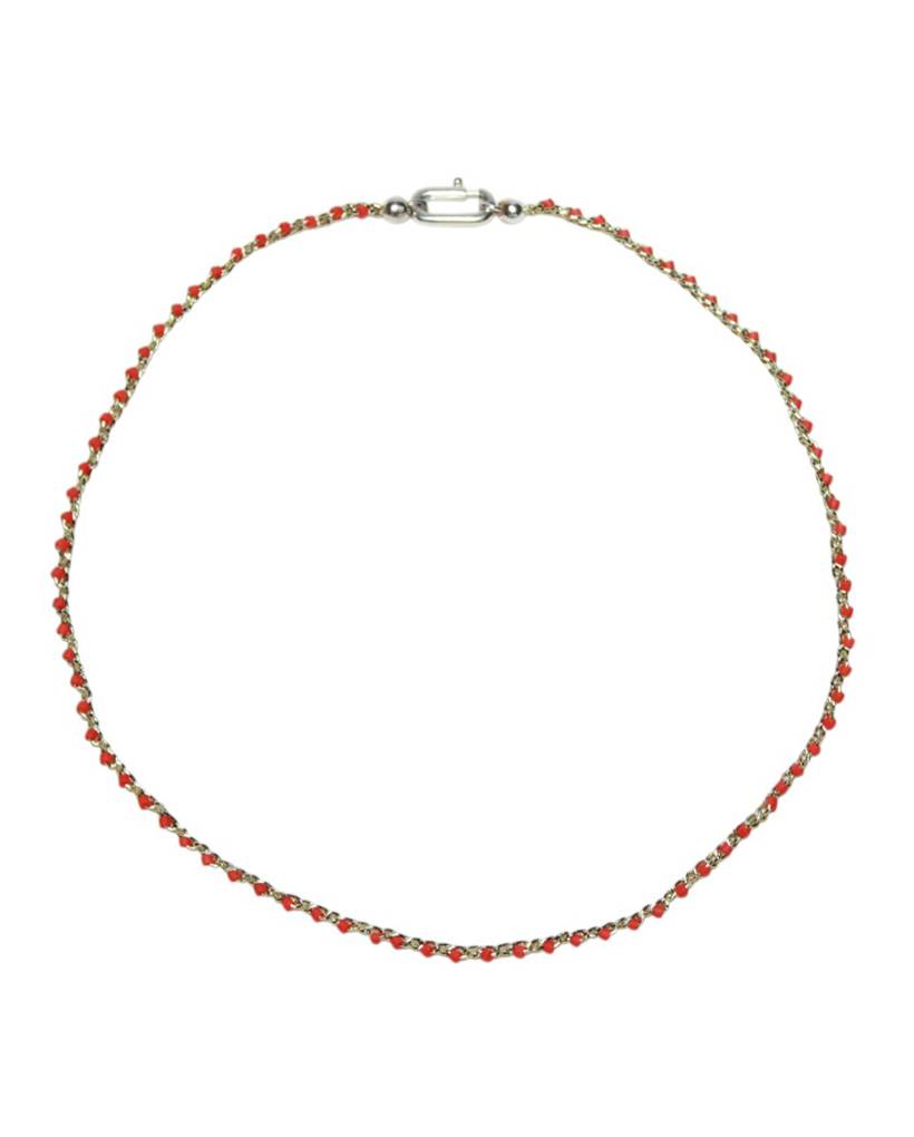 pharaoh salts metallic crochet necklace