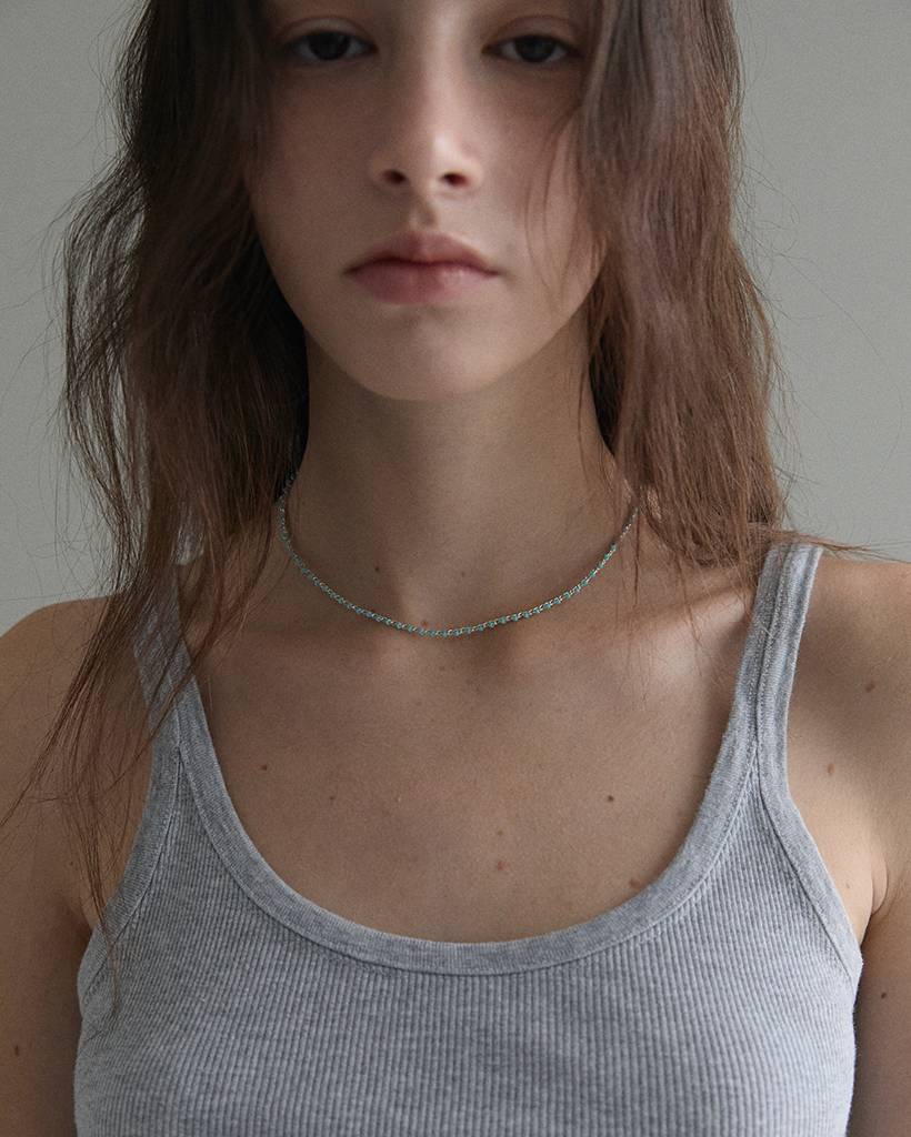 oasis salts metallic crochet necklace