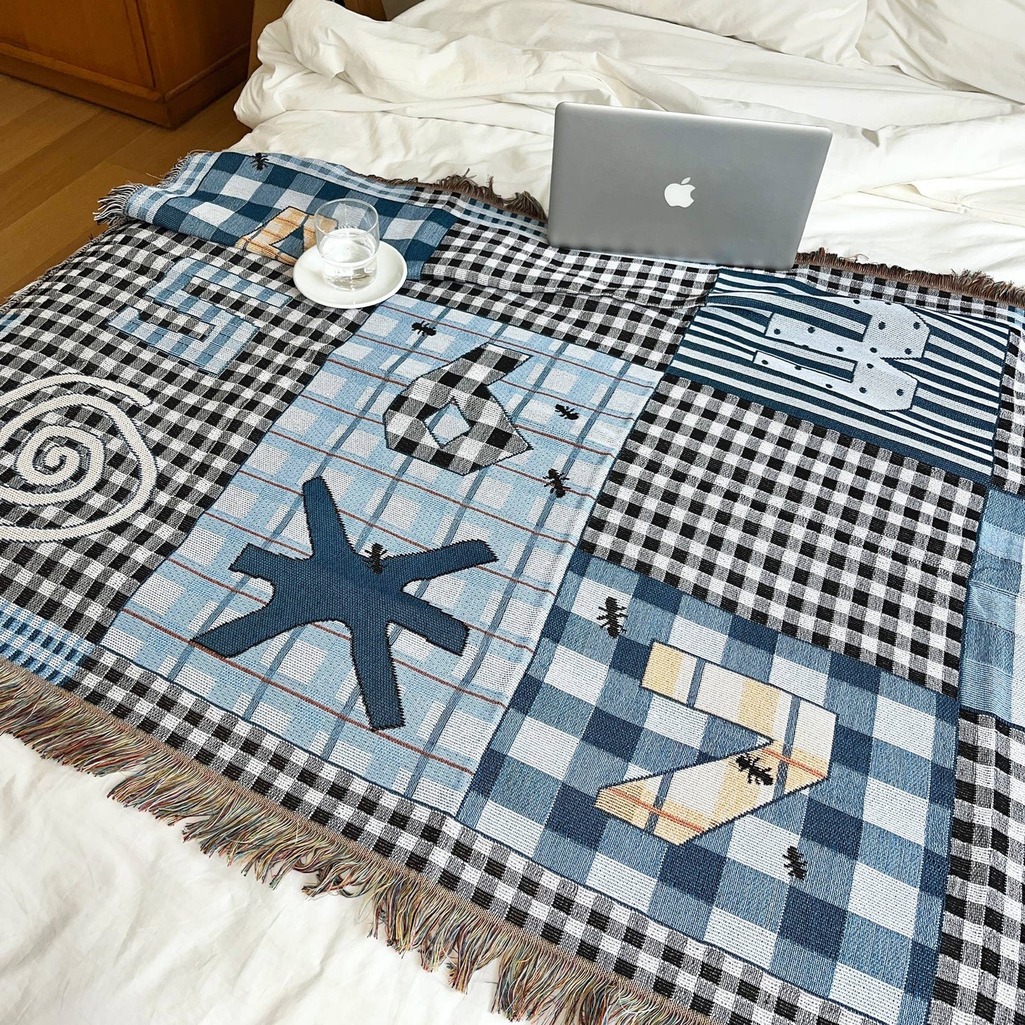 Ant on Check Woven Blanket