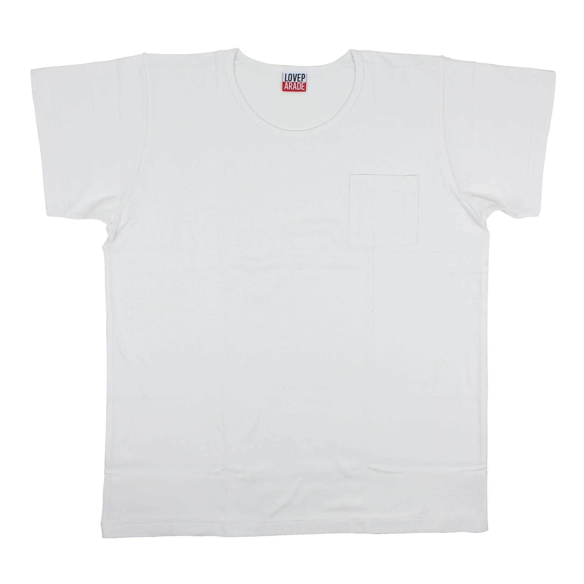 Pocket T shirt (LOVE PARADE Merch) - White - LOVE PARADE 러브퍼레이드 - CAVA LIFE