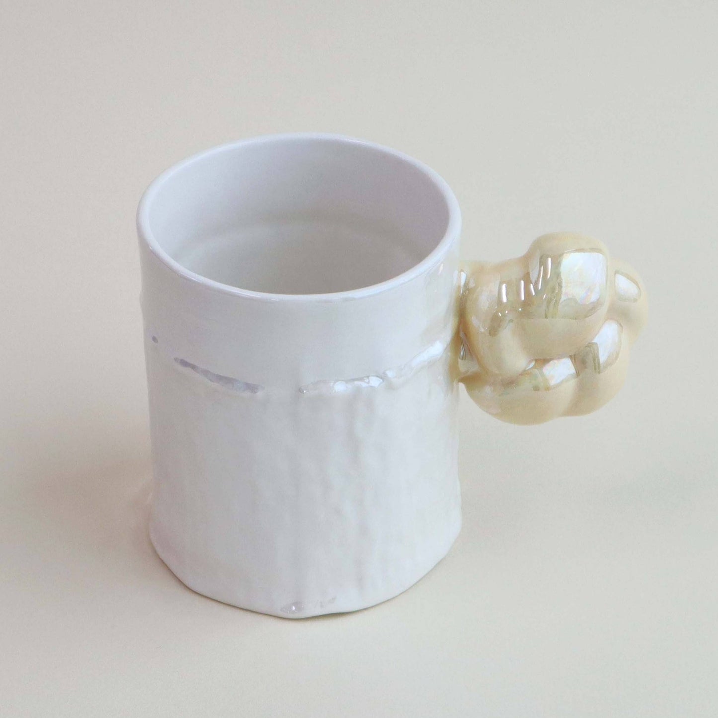 rope tweed mug yellow