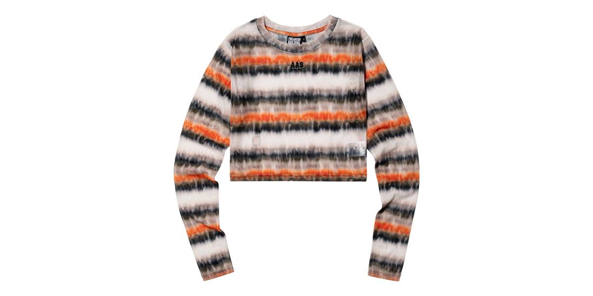 TINGE 1424 MESH CROP TOP (ORANGE) - FREAKISH TOWN 프리키쉬 타운 - CAVA LIFE