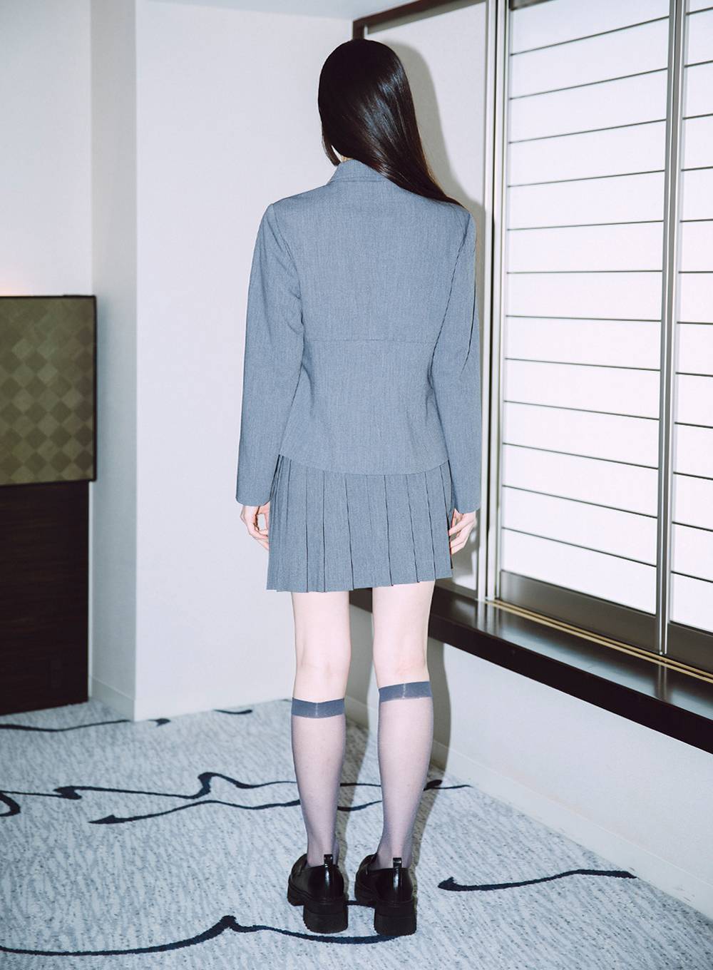 DOUBLE-BUTTON JACKET / GRAY