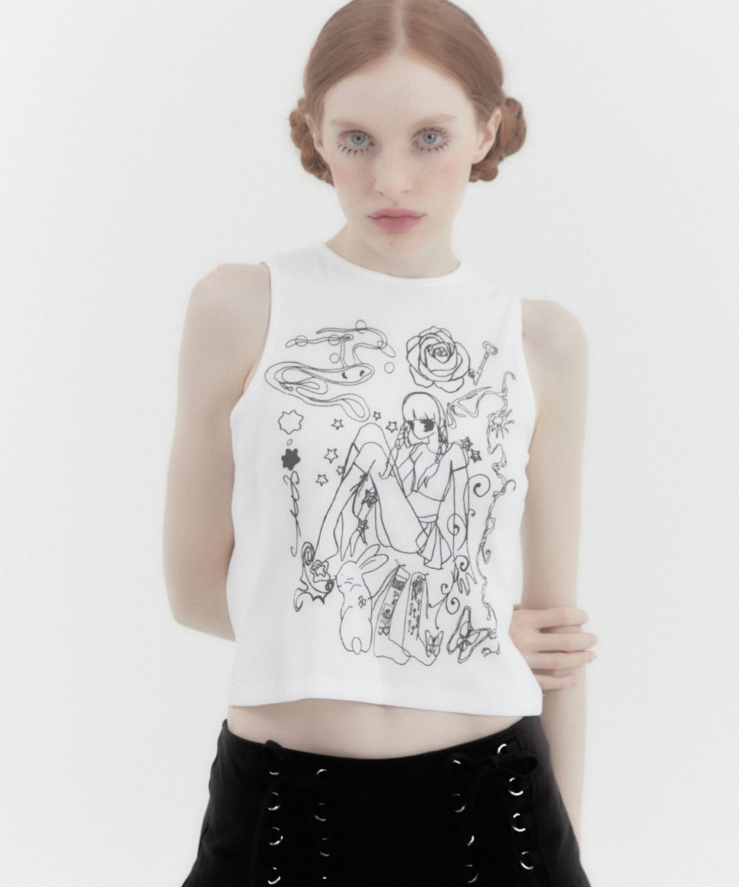 Dream Girl Sleeveless Tee WHITE