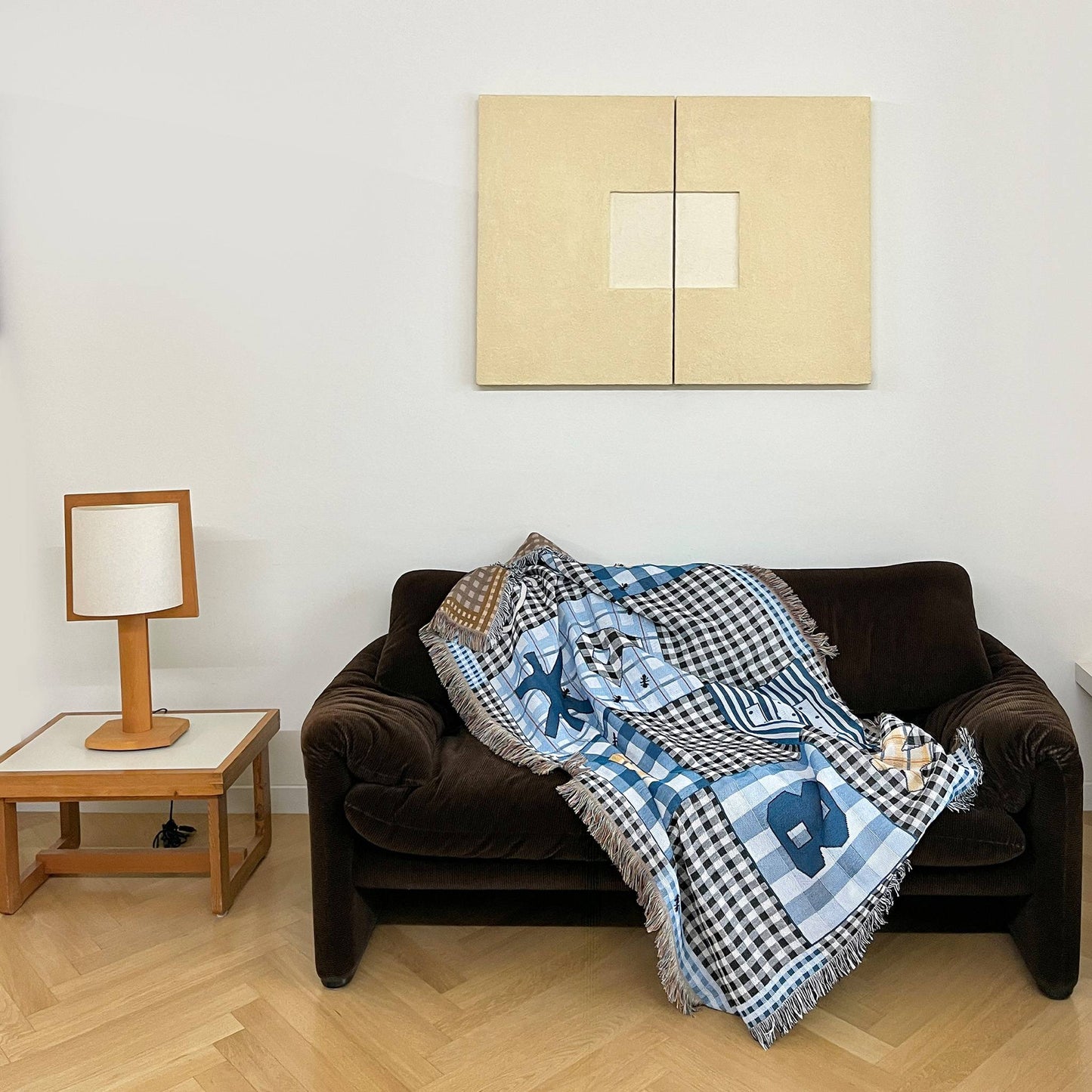 Ant on Check Woven Blanket