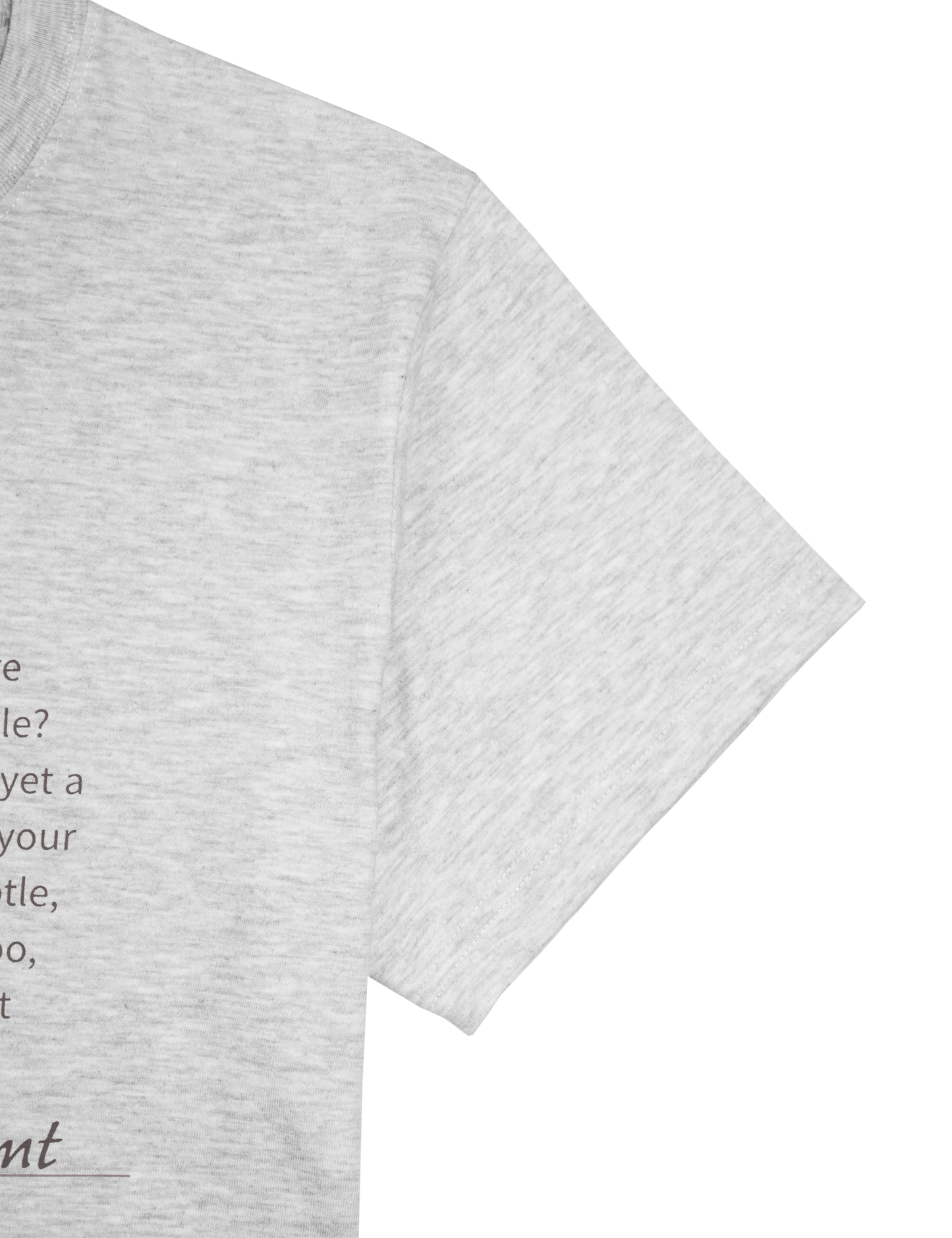 HEART LETTERING T-SHIRTS [MELANGE GREY]