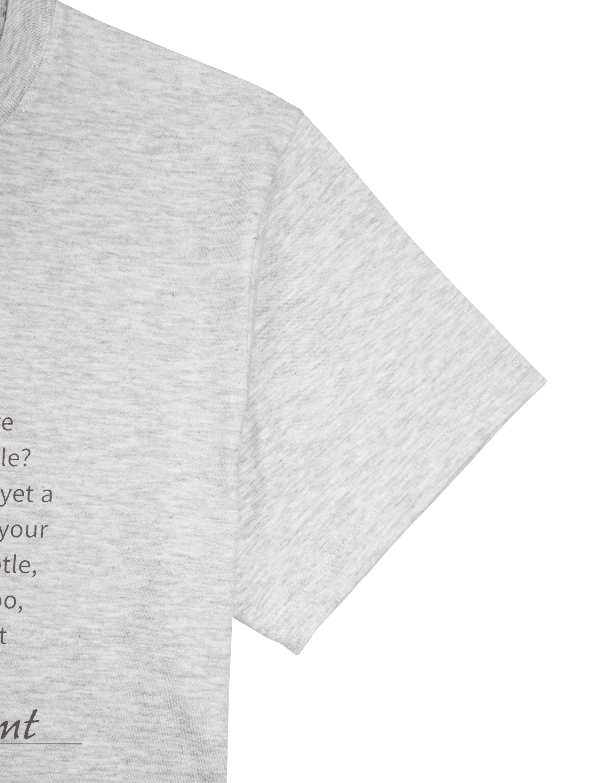 HEART LETTERING T-SHIRTS [MELANGE GREY]