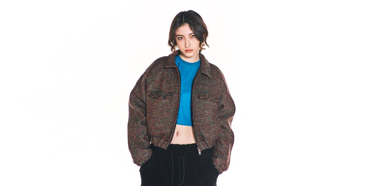 AVRIL TWEED TRUCKER JACKET