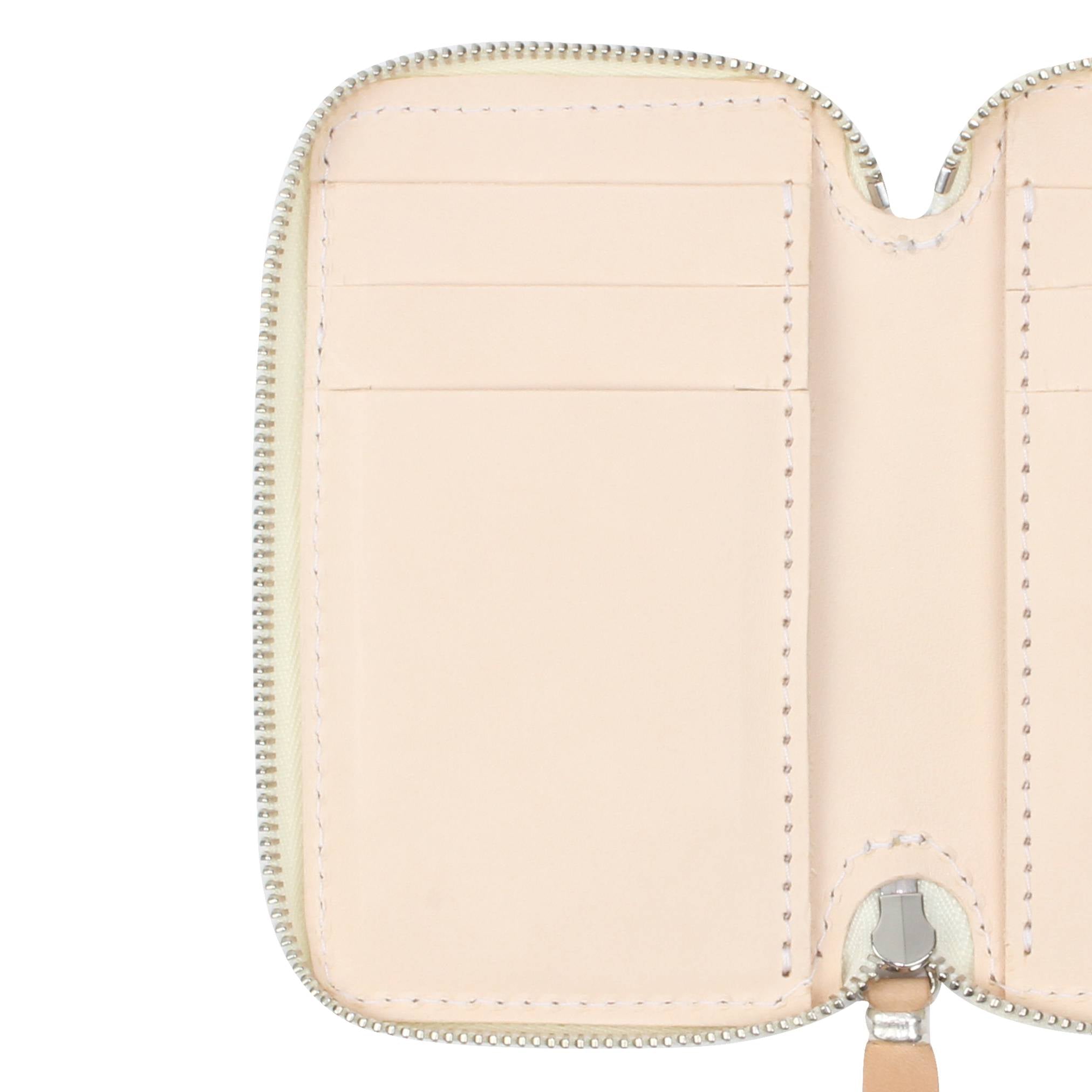 STUD WALLET(Unborn Calf-skin) - Black and White