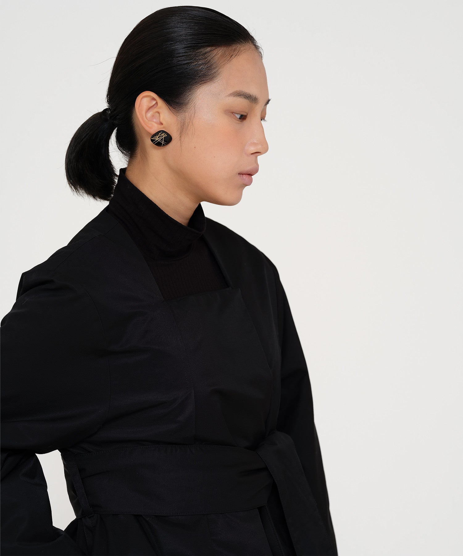 두루마기 하프 패딩 코트 (black) - komok 고목 - CAVA LIFE