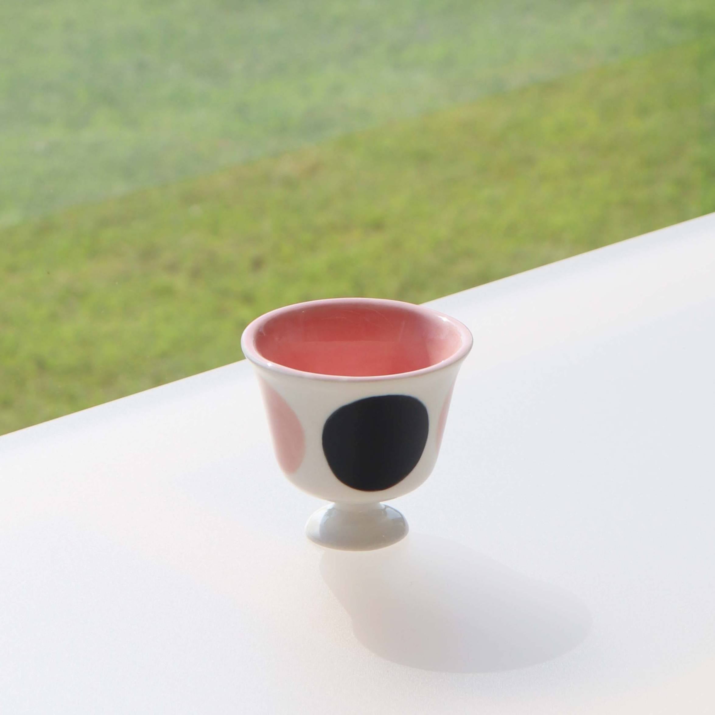 DOT mini goblet - black&pink