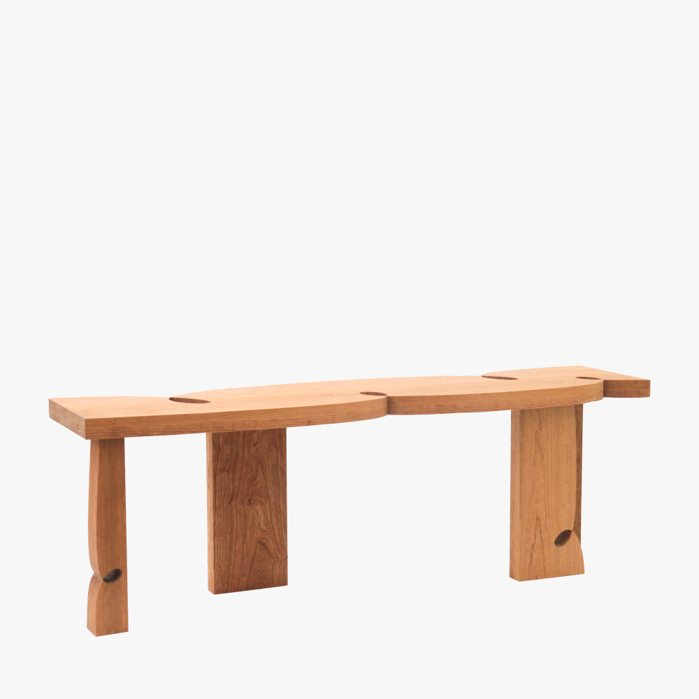 Curly Bench 001 | Cherry