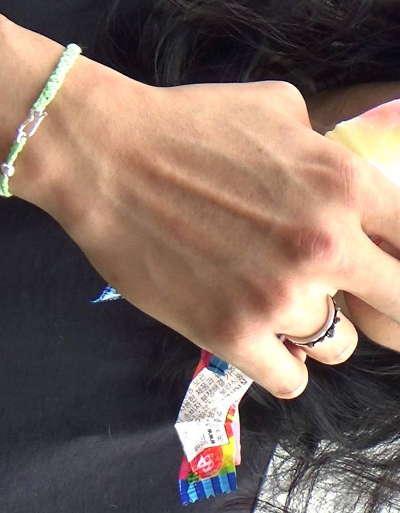 crochet bracelet/ lime