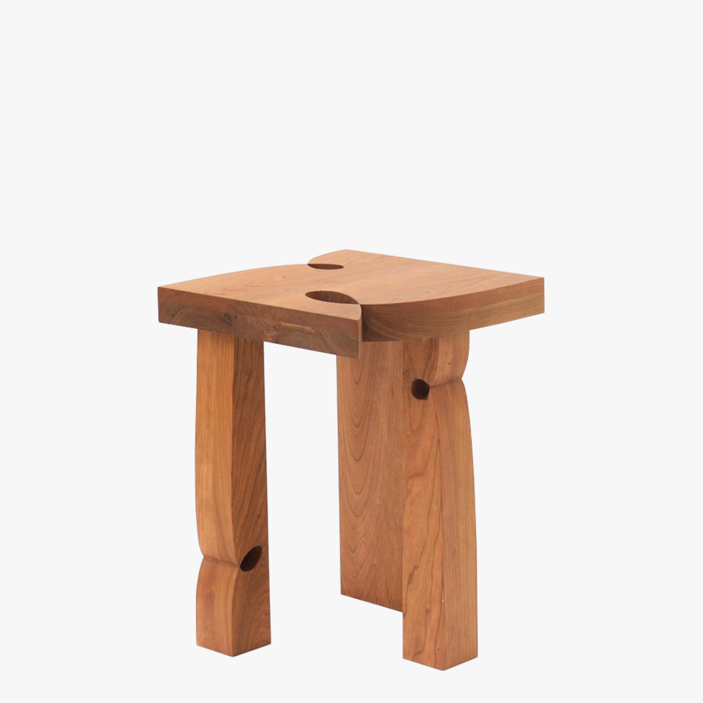 Curly Stool 001 | Cherry