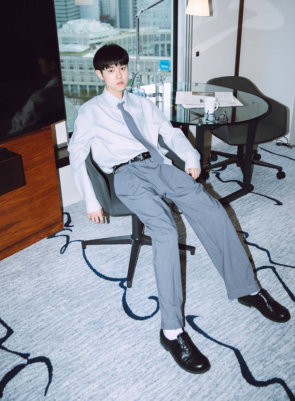 2-WAY TIE SCARF / GRAY