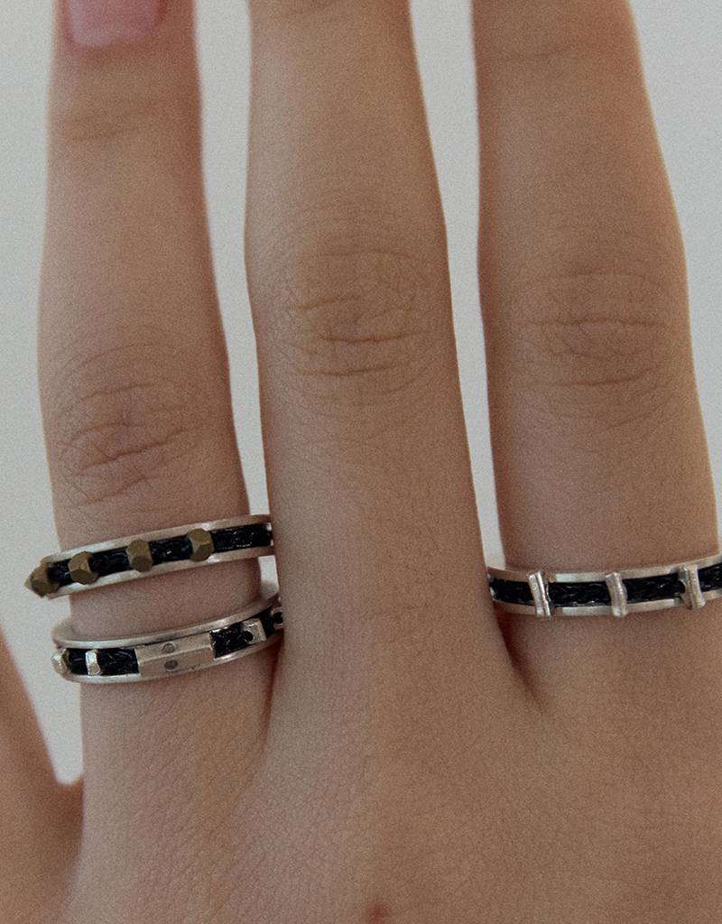 silver fever crochet ring