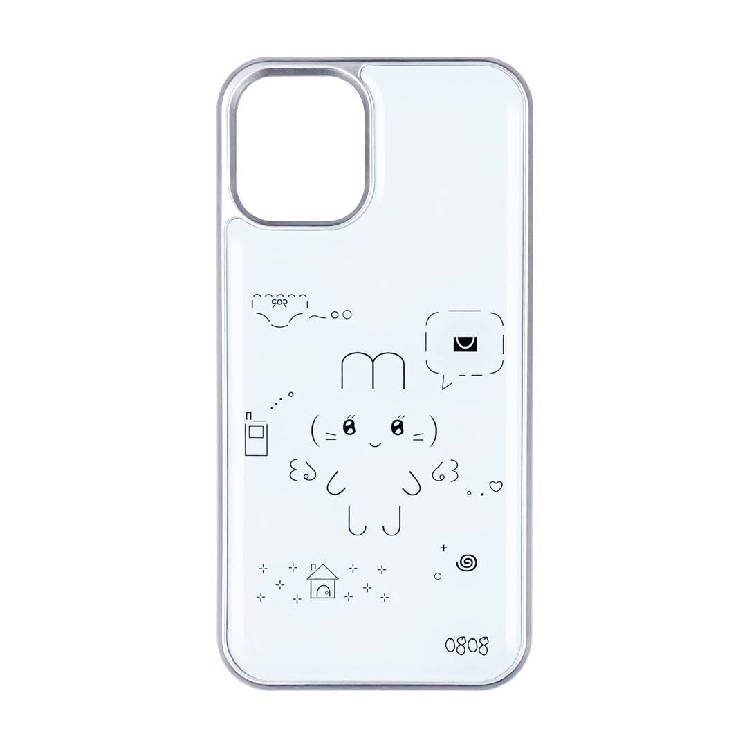 pure bunny emoji phonecase (silver)