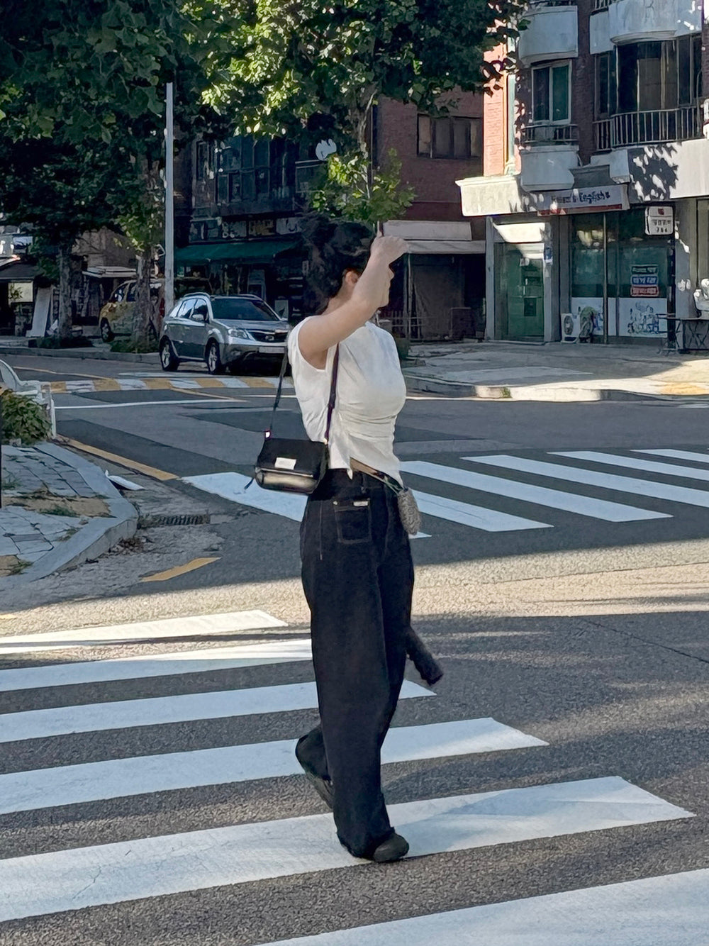 미니 바스켓 크로스 백 - Light Grey