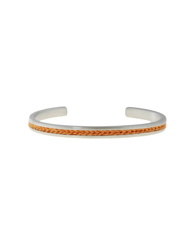 crochet bangle/ orange