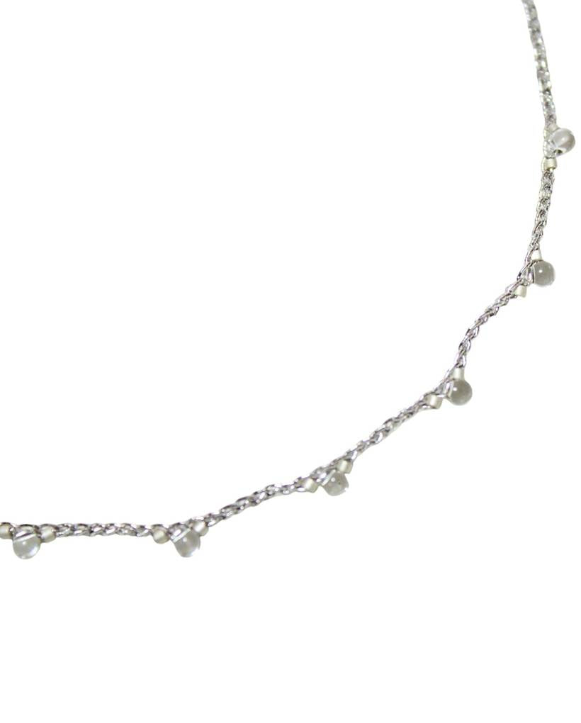 hush hush beach metallic crochet necklace