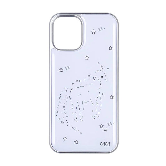 unicorn emoji phonecase (silver) epoxy