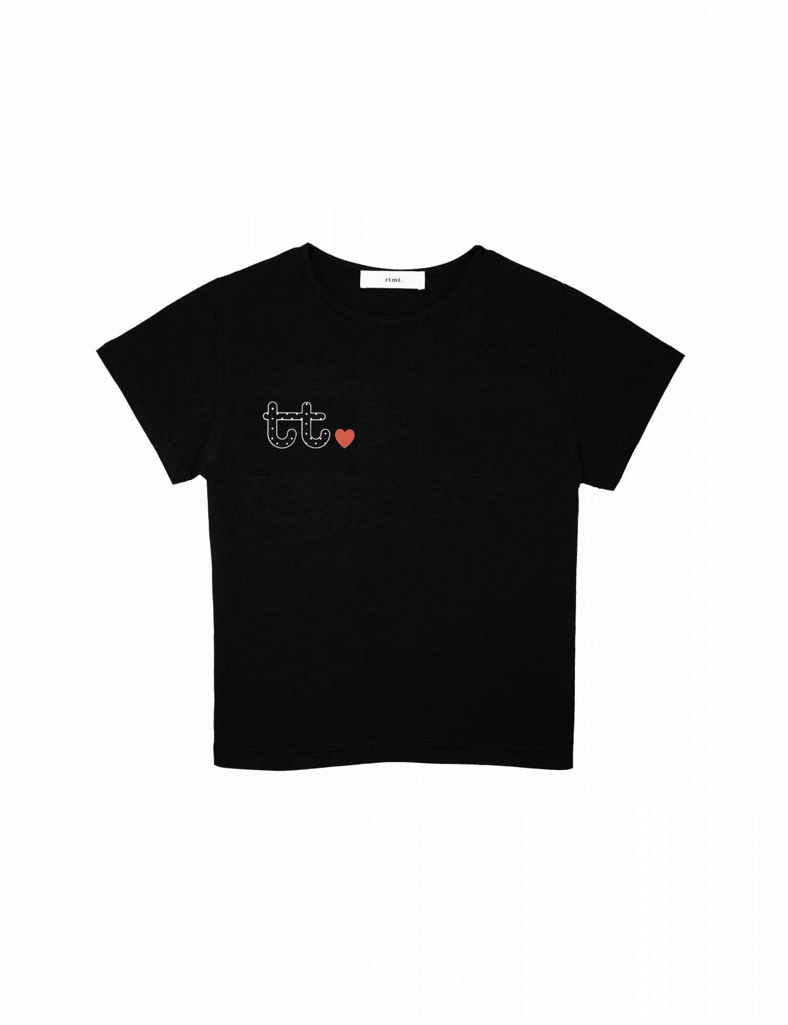 TT LOGO CROP T-SHIRTS [BLACK]