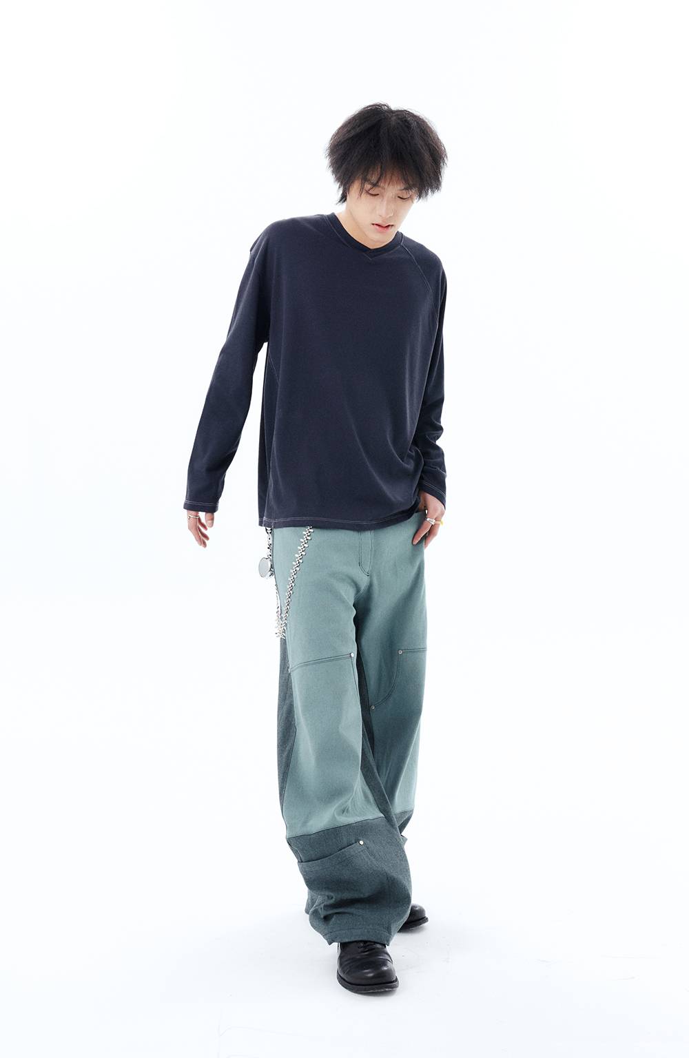 HEM POCKETS JEANS 2 / GREEN