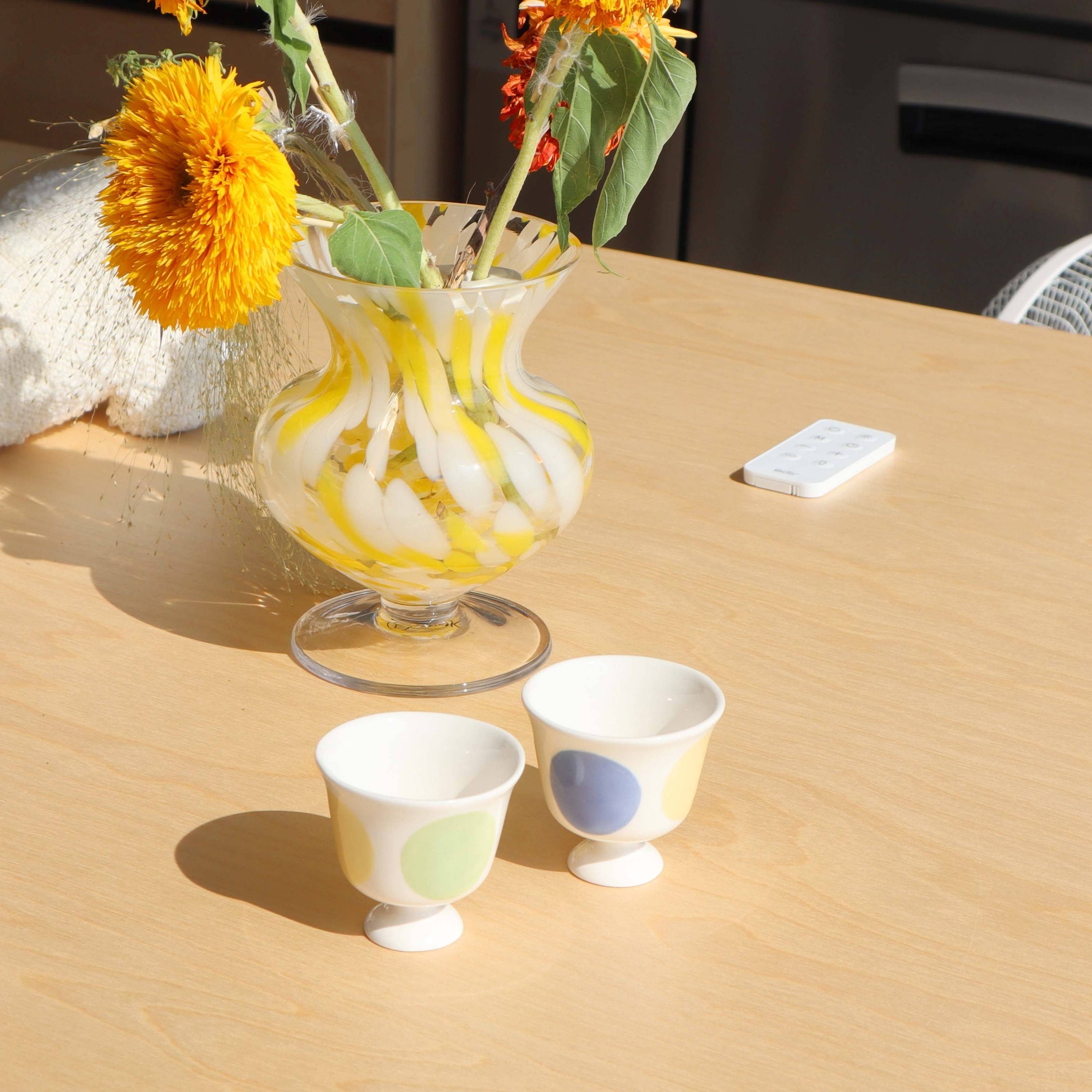 DOT mini goblet - green&yellow